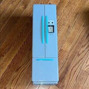 Blue and Teal Mini Fridge